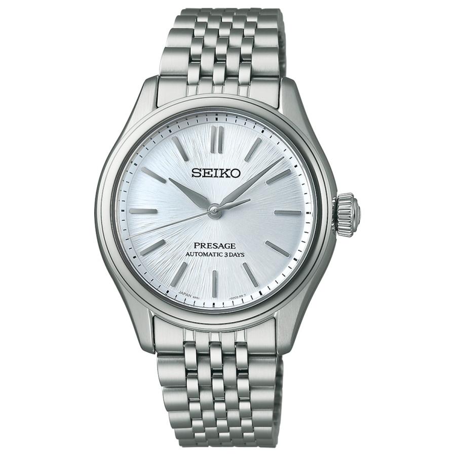 SEIKO 自動巻き シルバー 時計 PRESAGE ノベルティー付き！セイコー プレザージュ 自動巻き