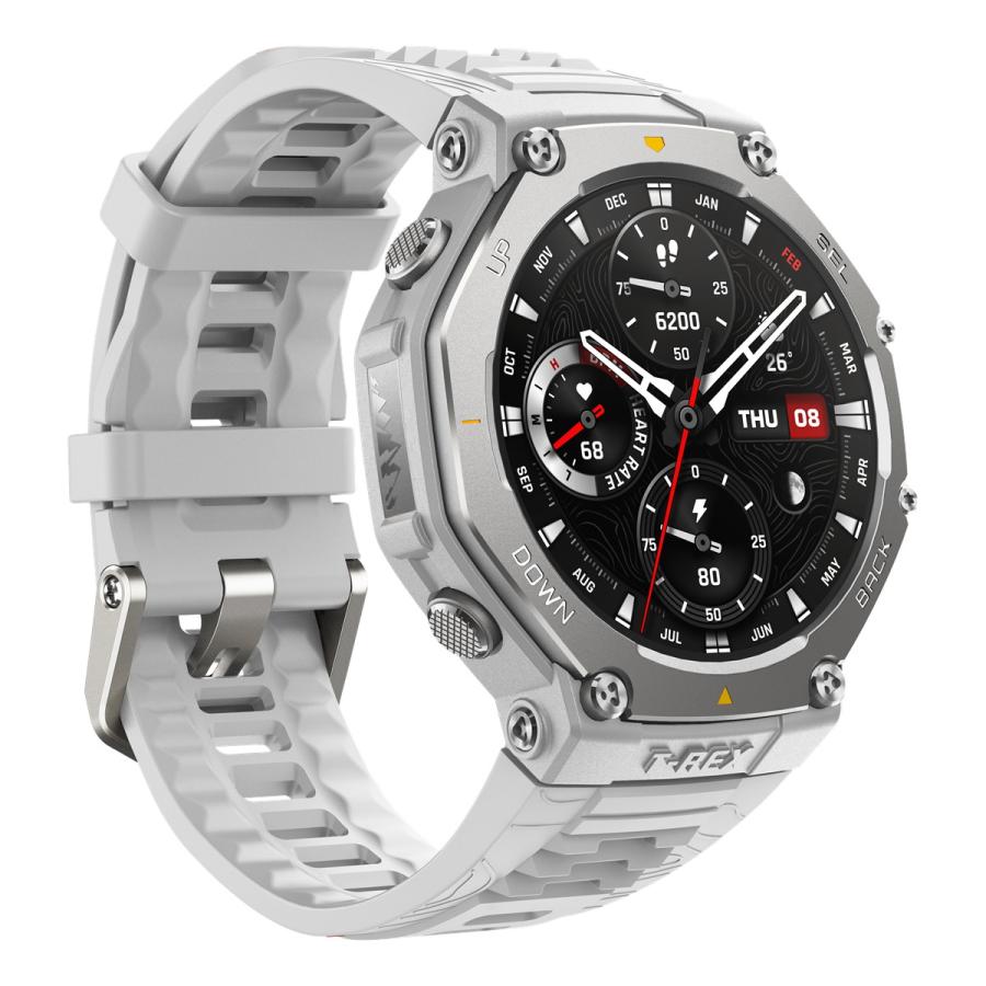 【2/28購入】アマズフィット T-REX 3 ホワイト 【スマートウォッチ】 Amazfit T-Rex 3 48mm