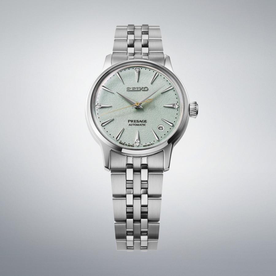 SEIKO 自動巻き時計 スケルトン ホワイト SARY051 プレザージュ