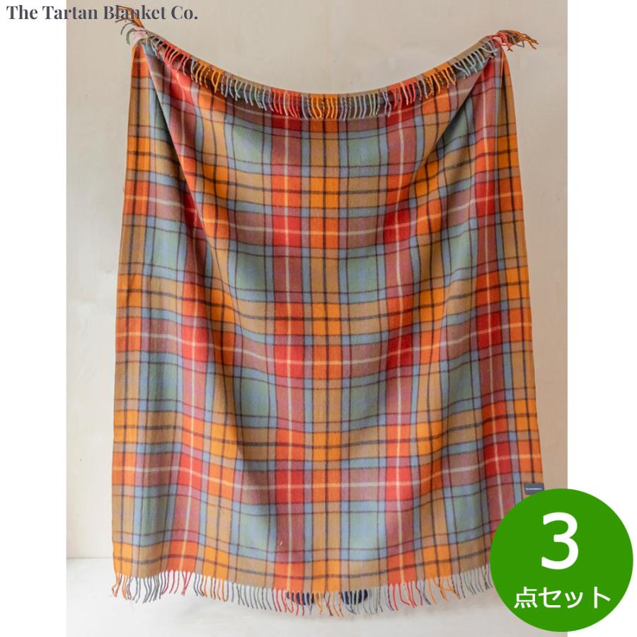 The Tartan Blanket Co. チェック柄ウールブランケット The Tartan Blanket Co. ピクニックブランケット ＜リサイクル