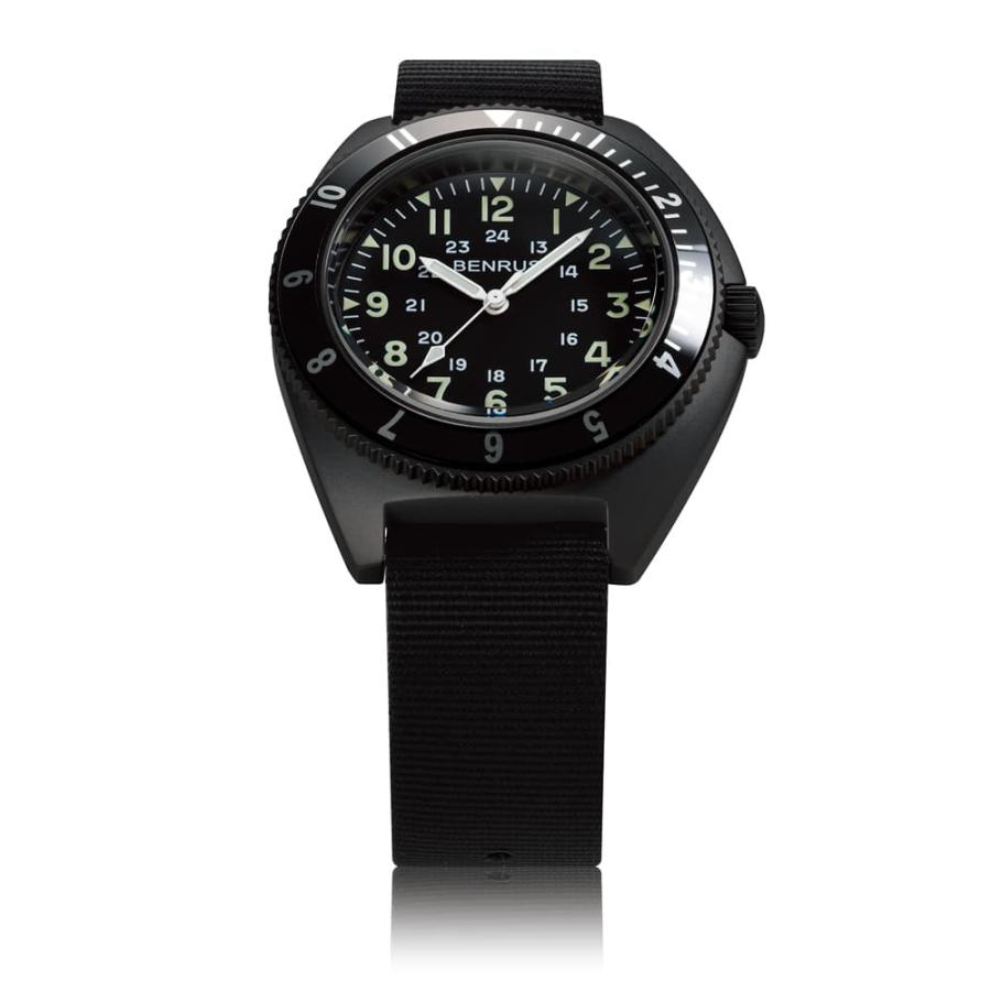 BENRUS ベンラス 腕時計 メンズ TYPE-II BLACK ブラック ミリタリー