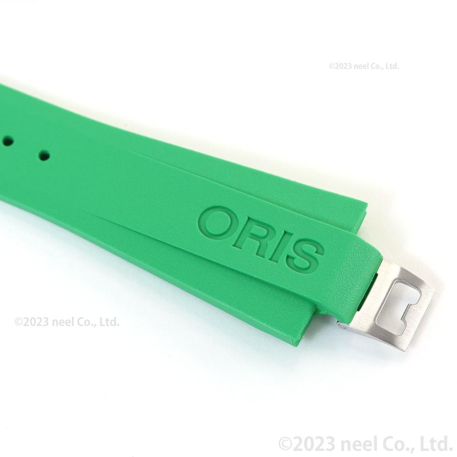 オリス ORIS アクイスデイト キャリバー400 41.5mm用 グリーンラバーストラップ 替えバンド 07 4 22 77FC_3