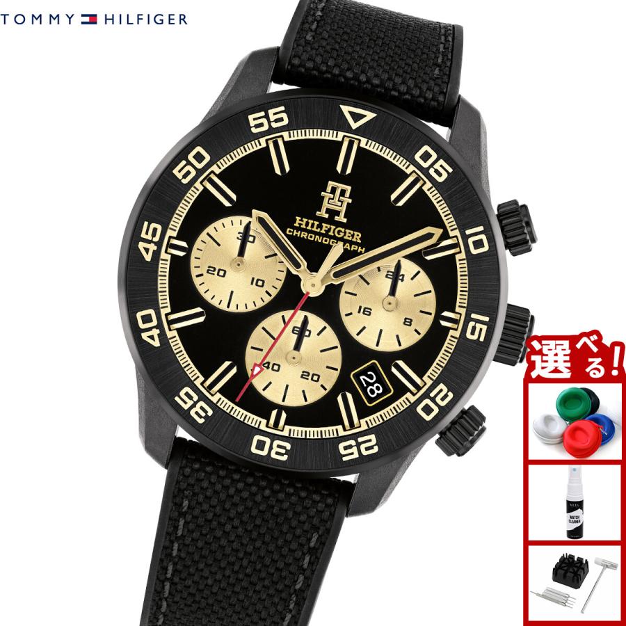 メンズ 新品電池/稼働 TOMMY HILFIGER デュアルタイム 腕時計 メンズ