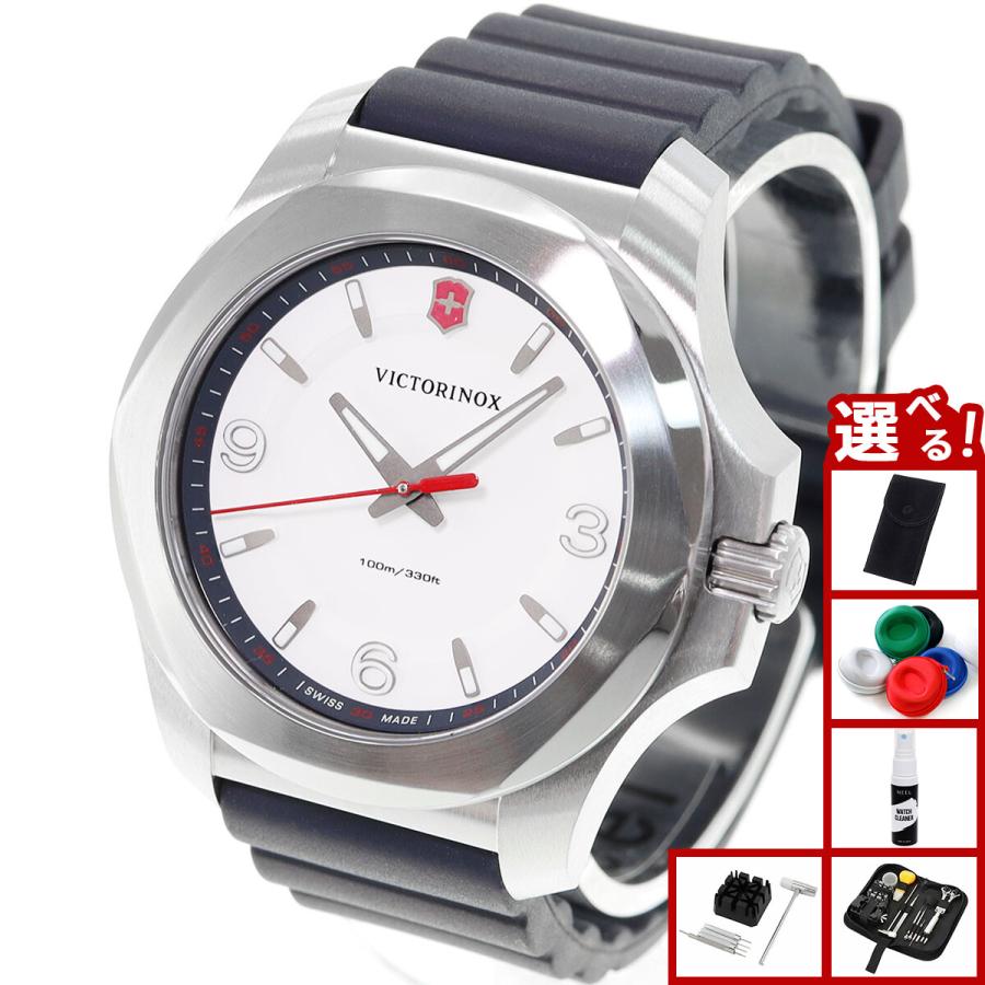 時計 TOSN Victorinox Swiss Army I.N.O.X. V Quartz White Dial Blue Rubber