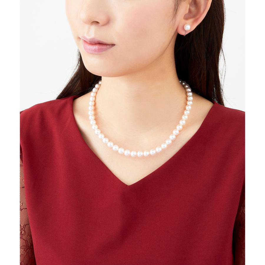 パール ネックレス＆イヤリング 7.5〜8mm 3PLGGC75E GGC鑑別書付 