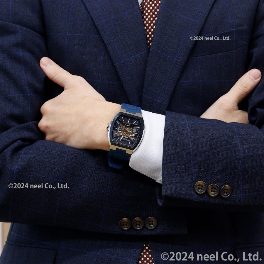 【デザイン◎】BULOVA ブローバ/腕時計/レザーベルト/黒/ゴールド/メンズ ブローバ BULOVA 腕時計 メンズ 自動巻き メカニカル スケルトン