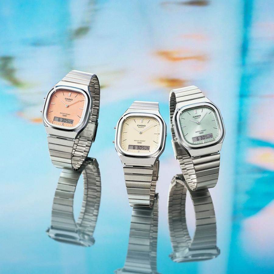 【美品】カシオ　アナデジ　AQ240 　人気モデル スタンダード（CASIO） カシオ クラシック CASIO CLASSIC アナデジ