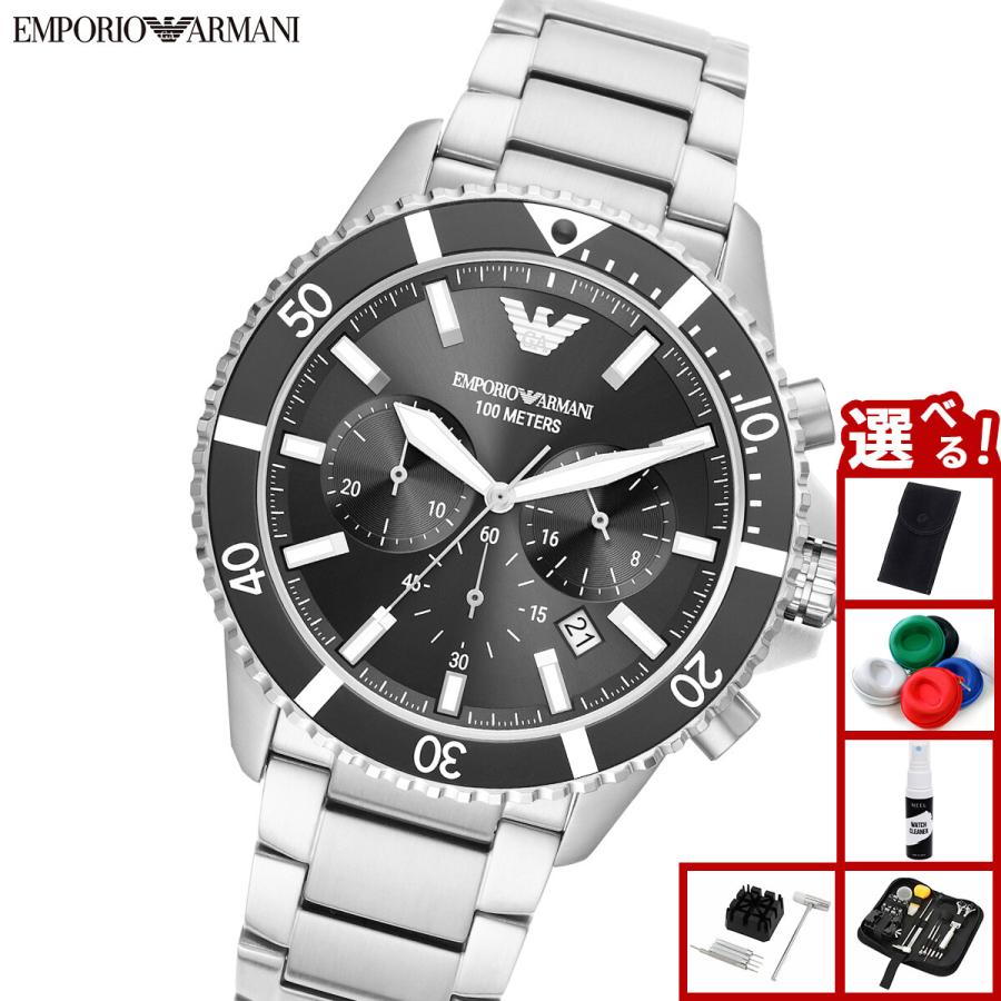未使用 エンポリオアルマーニ メンズ腕時計 AR11360 100M防水 EMPORIO ARMANI （ノベルティー付き）エンポリオアルマーニ