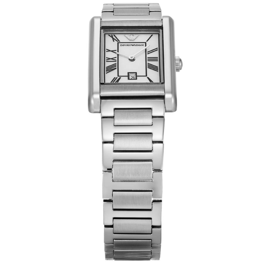 【正規品】エンポリオアルマーニ シルバー 腕時計 EMPORIO ARMANI エンポリオアルマーニ 腕時計 メンズ 二針デイト