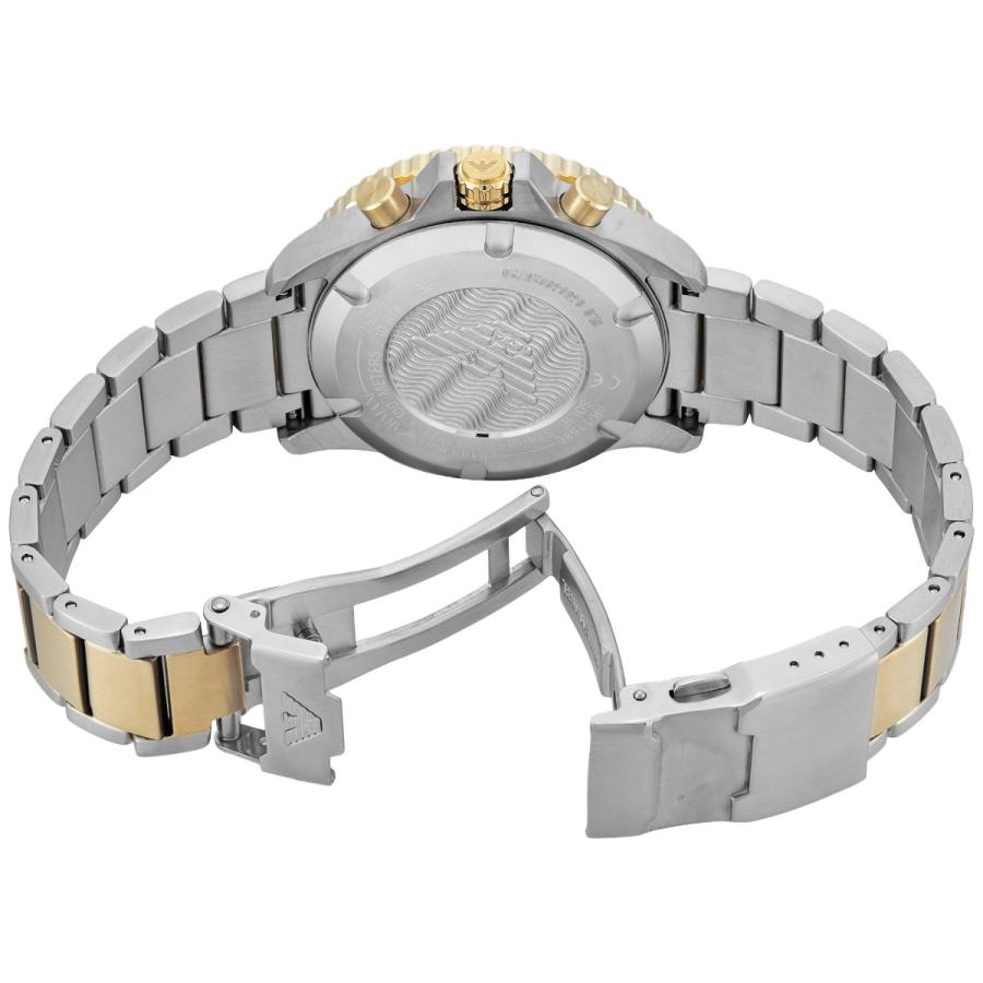 【美品】稼動品 エンポリオアルマーニ ソーラーパワー クロノグラフ ブルー ワールドエクスプローラー ソーラーパワークロノグラフウォッチ