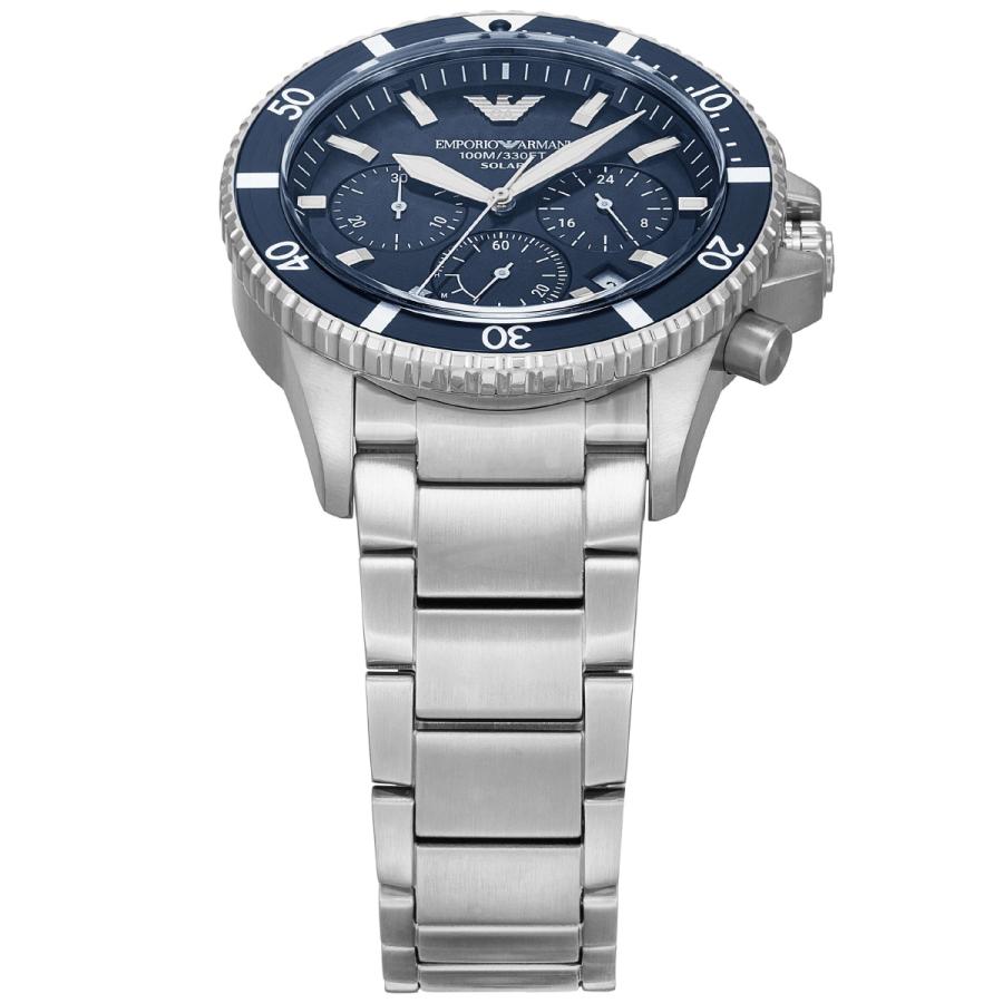 【美品】稼動品 エンポリオアルマーニ ソーラーパワー クロノグラフ ブルー EMPORIO ARMANI エンポリオアルマーニ 腕時計 ソーラー WORLD