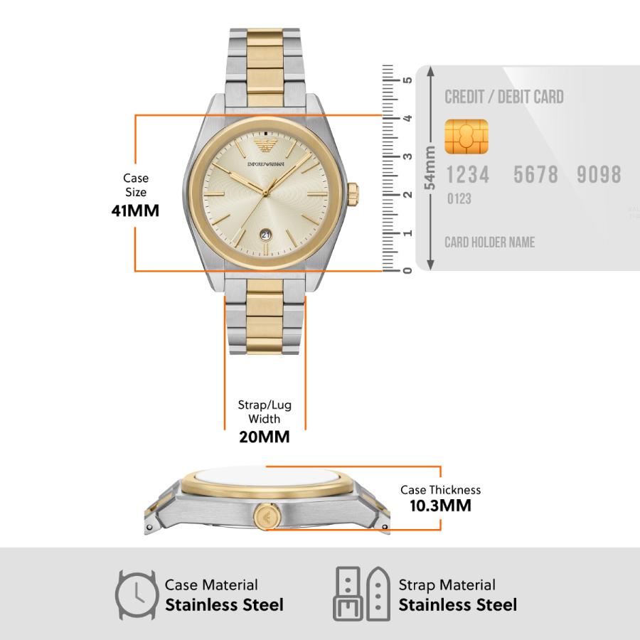 EMPORIO ARMANI （ノベルティー付き）エンポリオアルマーニ 腕時計 3針