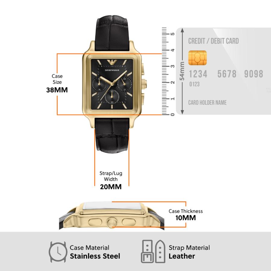 （ノベルティー付き）エンポリオアルマーニ EMPORIO ARMANI 腕時計 メンズ クロノグラフ レザー AR11753の画像