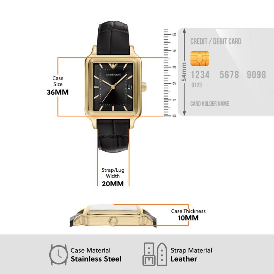 （ノベルティー付き）エンポリオアルマーニ EMPORIO ARMANI 腕時計 メンズ レザー AR11757の画像