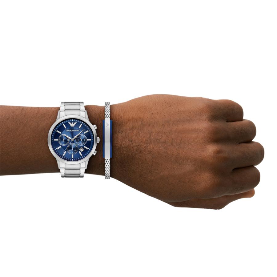 （ノベルティー付き）エンポリオアルマーニ EMPORIO ARMANI 腕時計 メンズ クロノグラフ ステンレス AR80081SETの画像