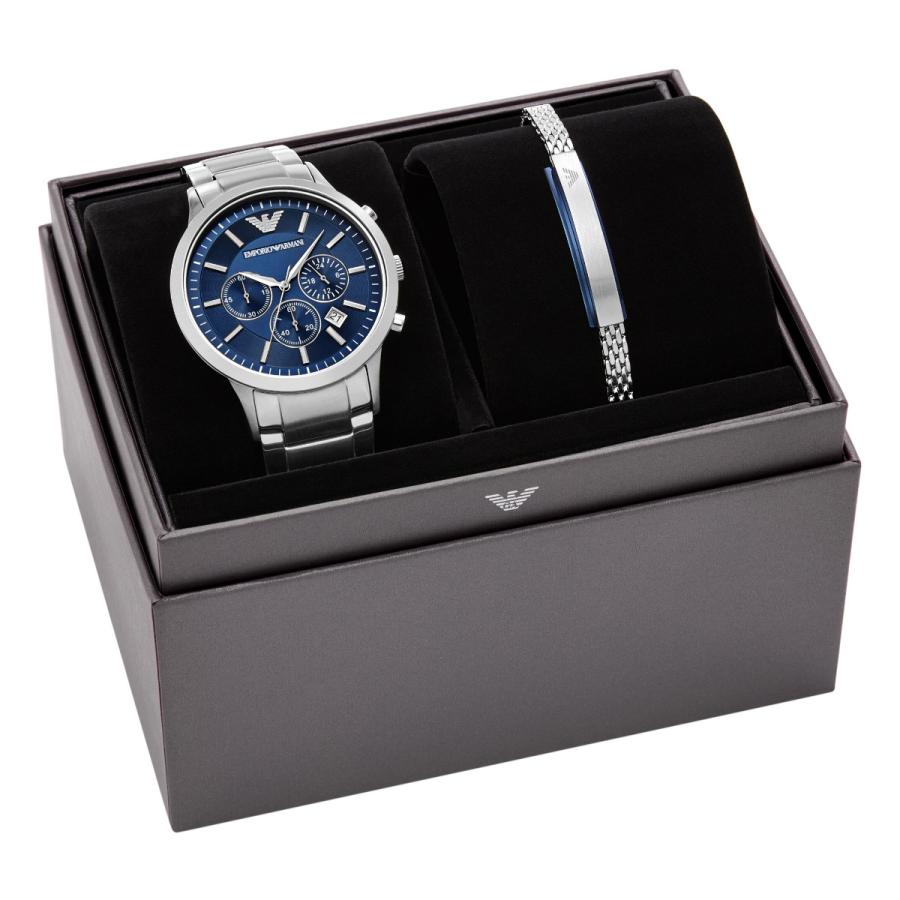 （ノベルティー付き）エンポリオアルマーニ EMPORIO ARMANI 腕時計 メンズ クロノグラフ ステンレス AR80081SETの画像