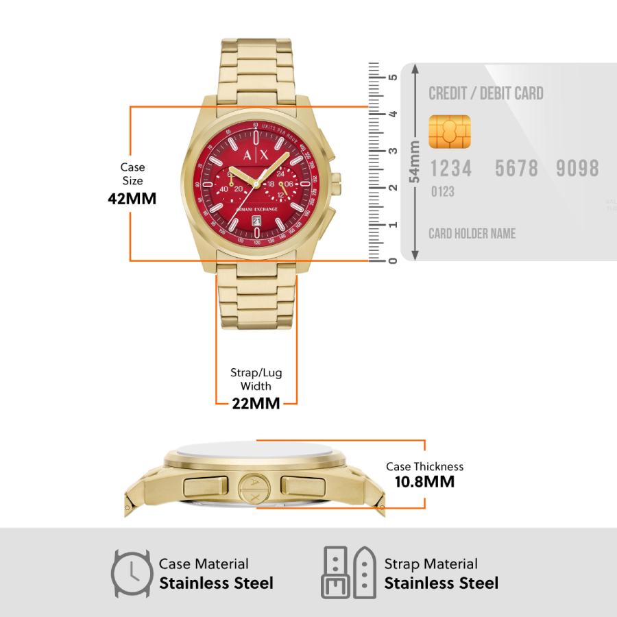 ARMANI EXCHANGE A|X アルマーニ エクスチェンジ 腕時計 クロノグラフ