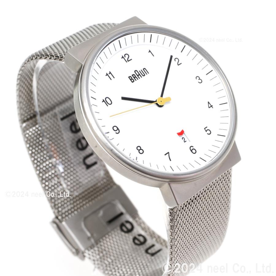 BRAUN ブラウン 腕時計 メンズ レディース BN0032WHSLMHG ホワイト×シルバー メッシュの画像