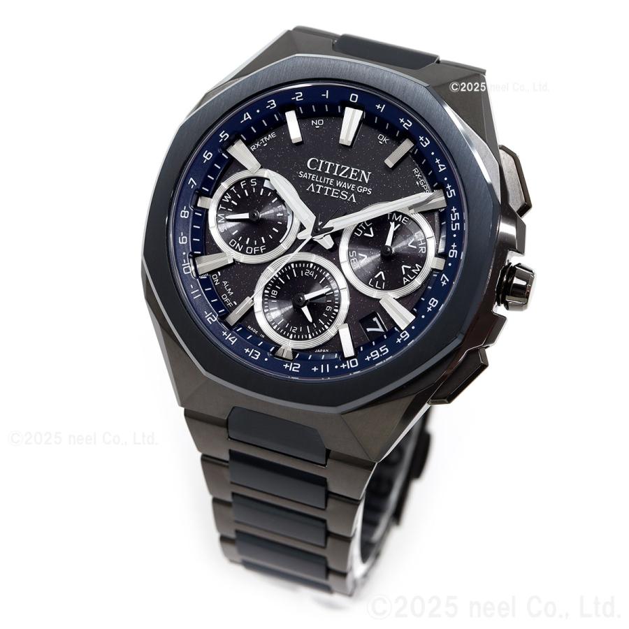 [Citizen] 腕時計 アテッサ 光発電エコ・ドライブ GPS 電波時計 防水 限定モデル Blue Universe Collection 黒 青 軽量 CC4106-74E メン ACT Line （豪華おまけ有） シチズン アテッサ エコドライブ GPS衛星
