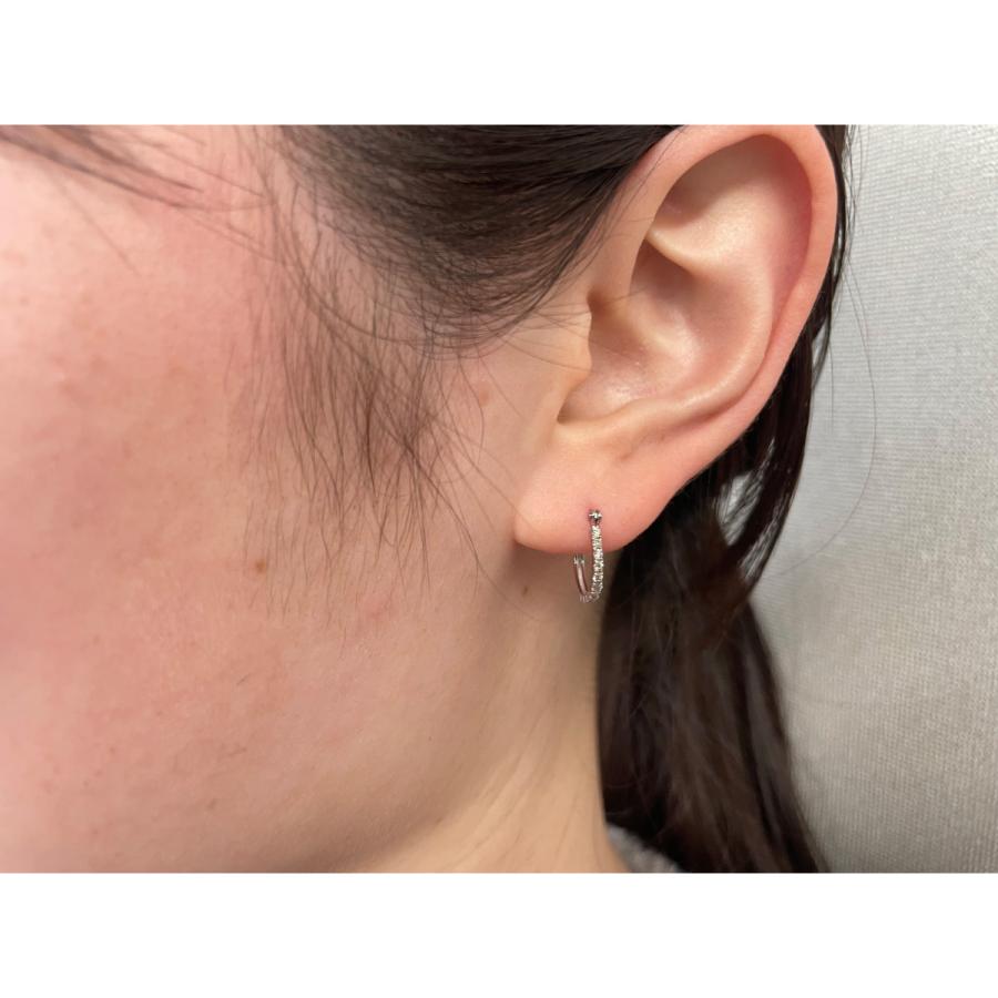 プラチナ ダイヤモンド ピアス 0.2カラット 0.2ct D121-020VPの画像