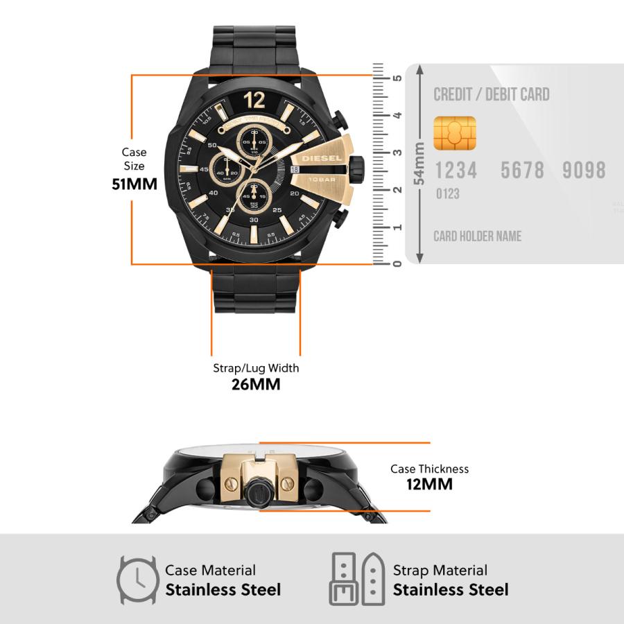 DIESEL（ディーゼル） 腕時計 メンズ クロノグラフ ステンレス DZ4338