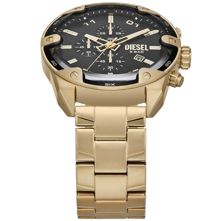 ディーゼル DIESEL 腕時計 メンズ SPIKED クロノグラフ ゴールドトーン