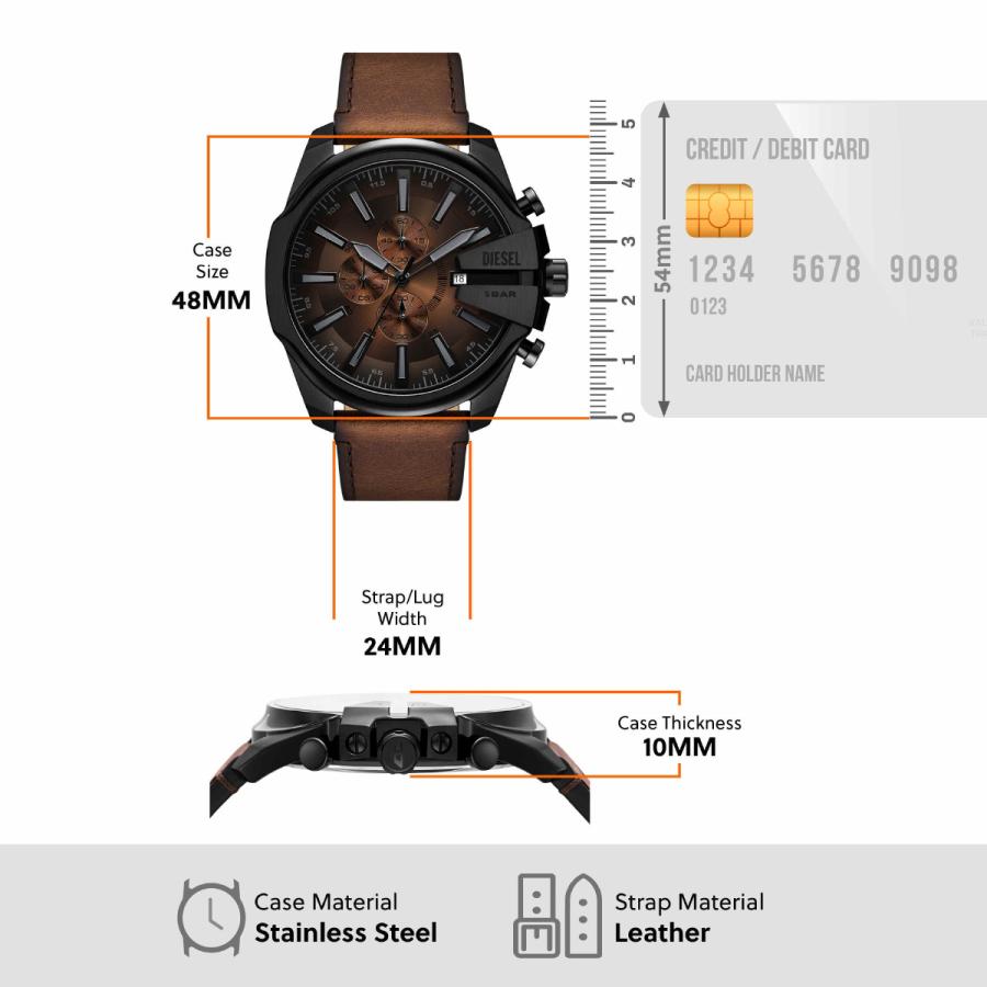DIESEL （ノベルティー付き）ディーゼル 腕時計 クロノグラフ