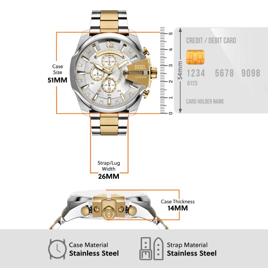 DIESEL（ディーゼル） （ノベルティー付き）ディーゼル 腕時計 クロノ