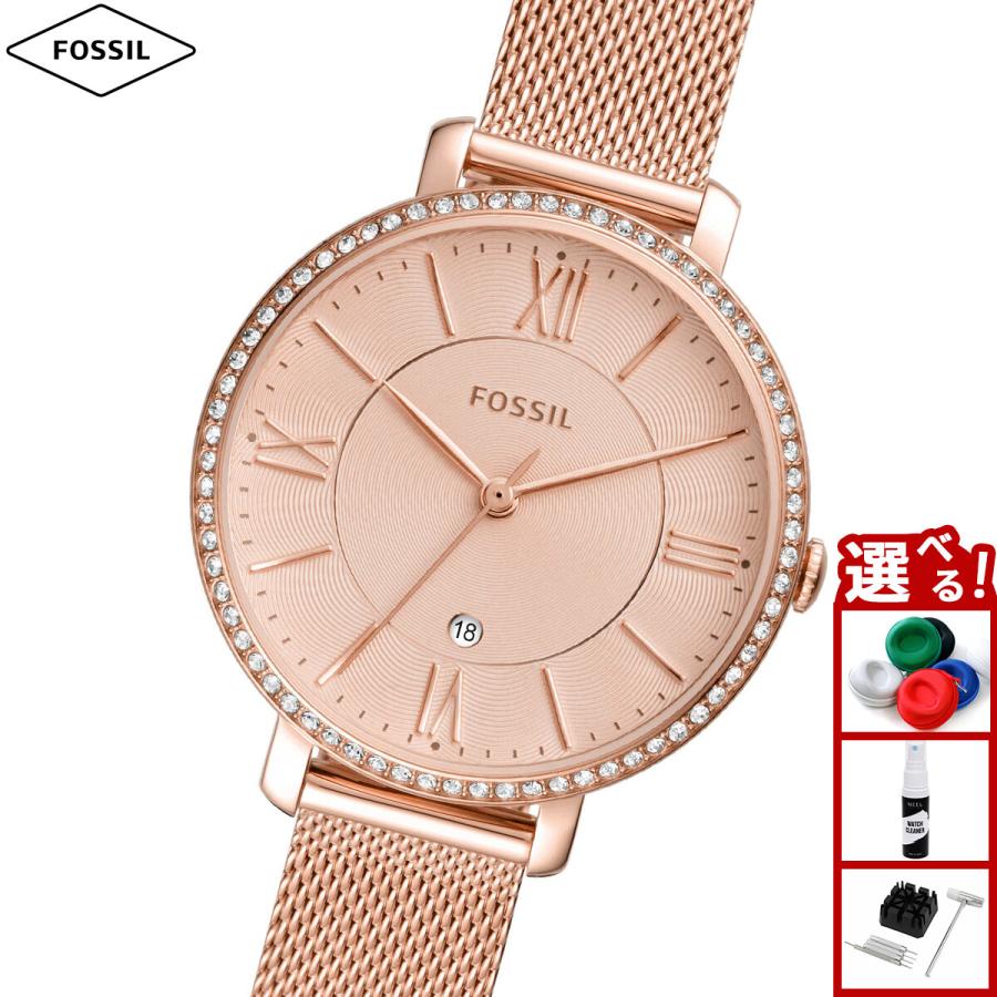 FOSSIL（フォッシル） 腕時計 レディース JACQUELINE 三針デイト ローズゴールドトーン ステンレス ES4628 : neel ...
