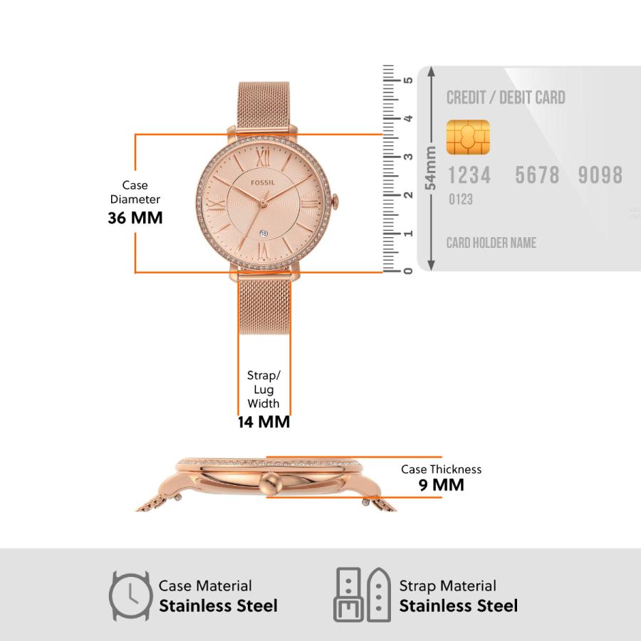 FOSSIL（フォッシル） 腕時計 レディース JACQUELINE 三針デイト