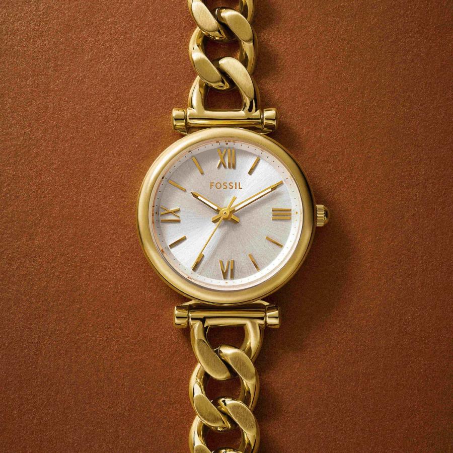 CARLIE フォッシル FOSSIL 腕時計 レディース 三針 ゴールドトーン