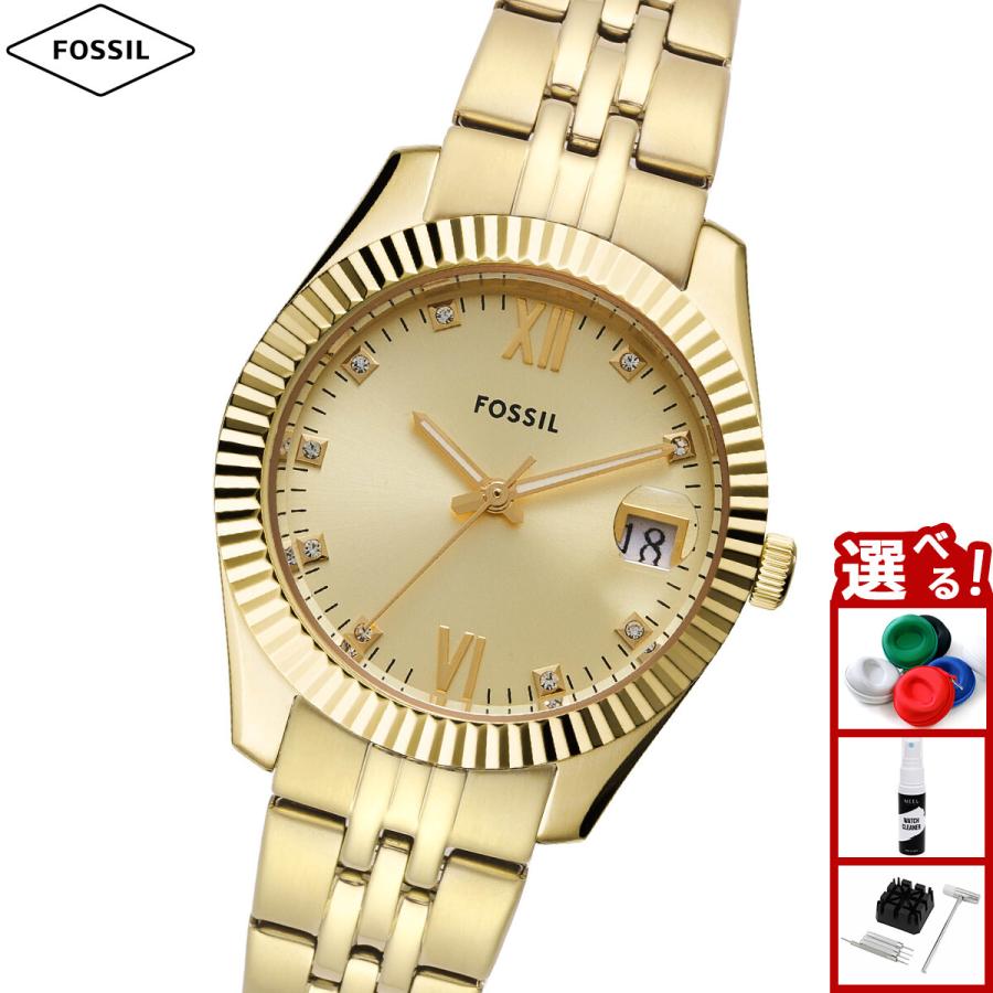 SCARLETTE MINI フォッシル FOSSIL 腕時計 レディース 三針デイト ゴールドトーン ステンレスウォッチ ES5338 ...