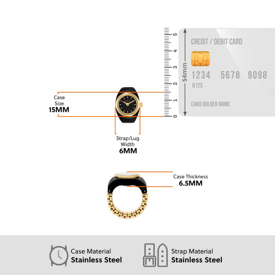 FOSSIL フォッシル リングウォッチ 時計 指輪 レディース 二針