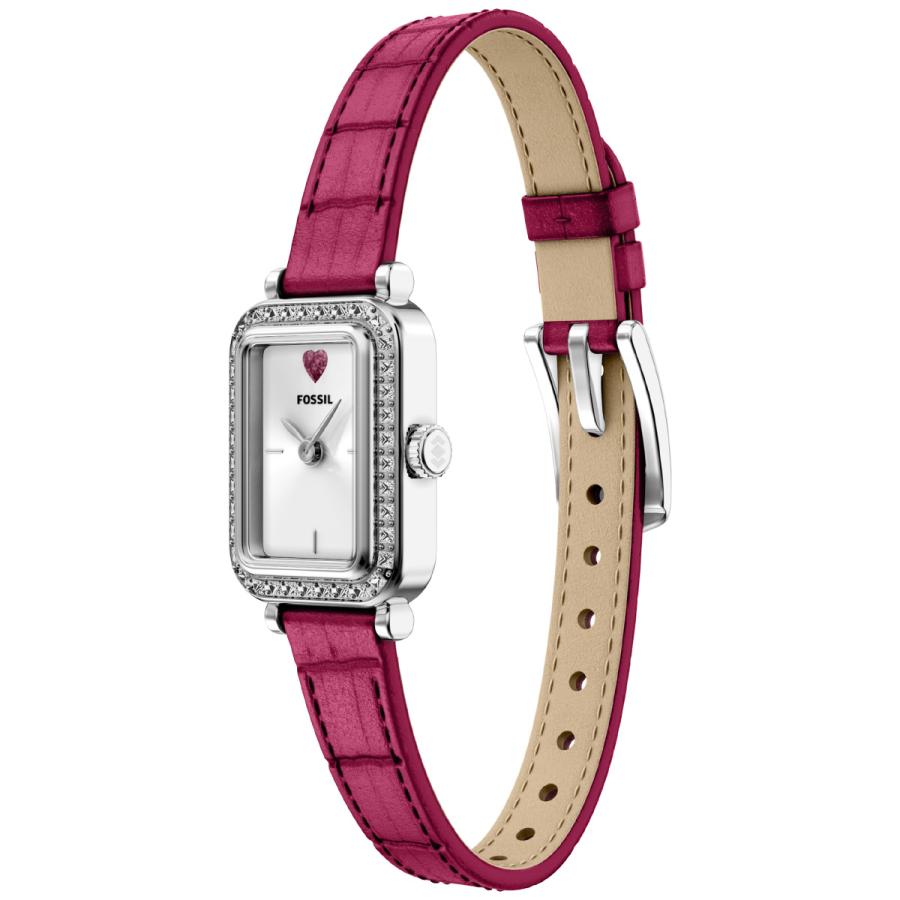 FOSSIL スクエア型腕時計 ピンクゴールド/シルバー　稼働品です FOSSIL スクエア型腕時計 ピンクゴールド/シルバー 稼働品です FOSSIL