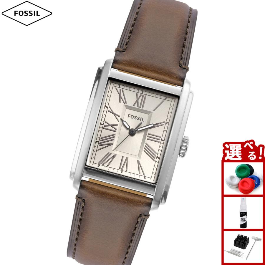 FOSSIL（フォッシル） 腕時計 メンズ CARRAWAY 三針 ブラウン レザー
