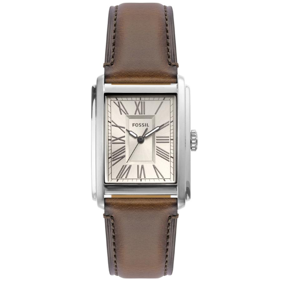 FOSSIL（フォッシル） 腕時計 メンズ CARRAWAY 三針 ブラウン レザー