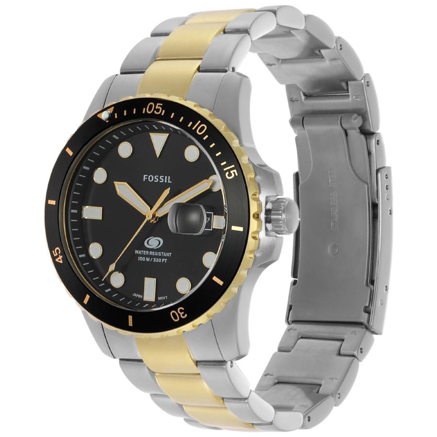 FOSSIL（フォッシル） 腕時計 メンズ FOSSIL BLUE DIVE 三針デイト ツートーン ステンレスウォッチ FS6031 ...