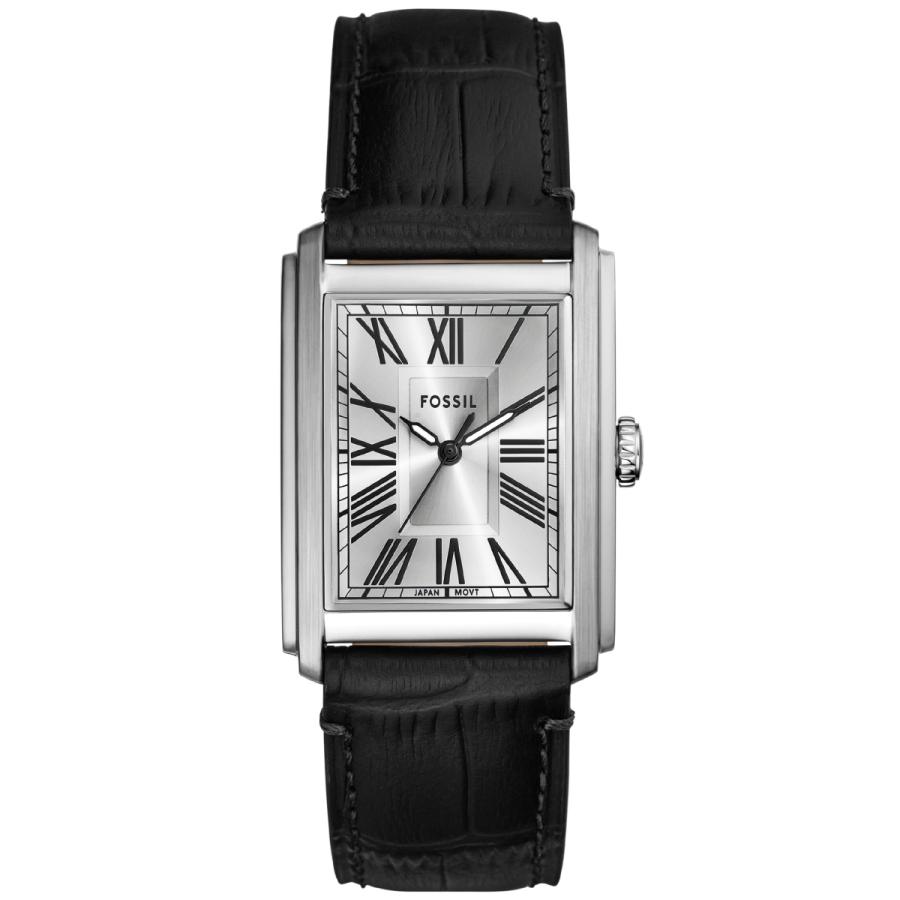 FOSSIL（フォッシル） 腕時計 メンズ CARRAWAY 三針 ブラック クロコ