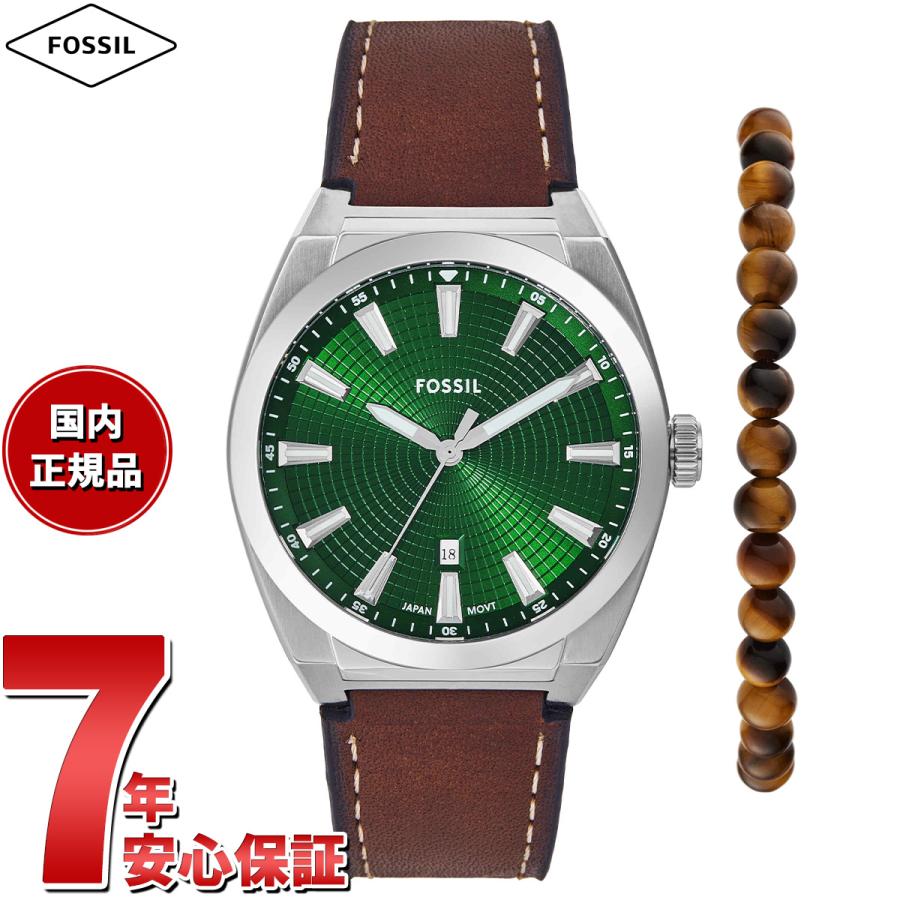 フォッシル FOSSIL 腕時計 メンズ EVERETT 三針デイト レザー ウォッチ 