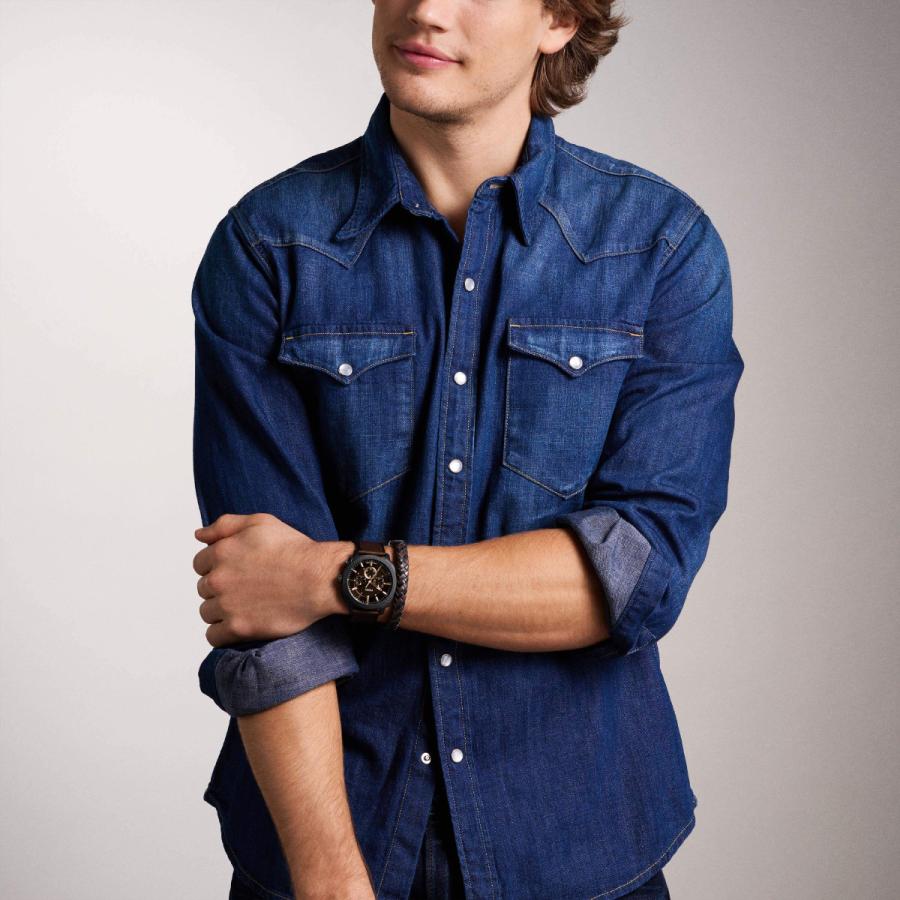 フォッシル FOSSIL 腕時計 MACHINE クロノグラフ ブラック ウォッチ