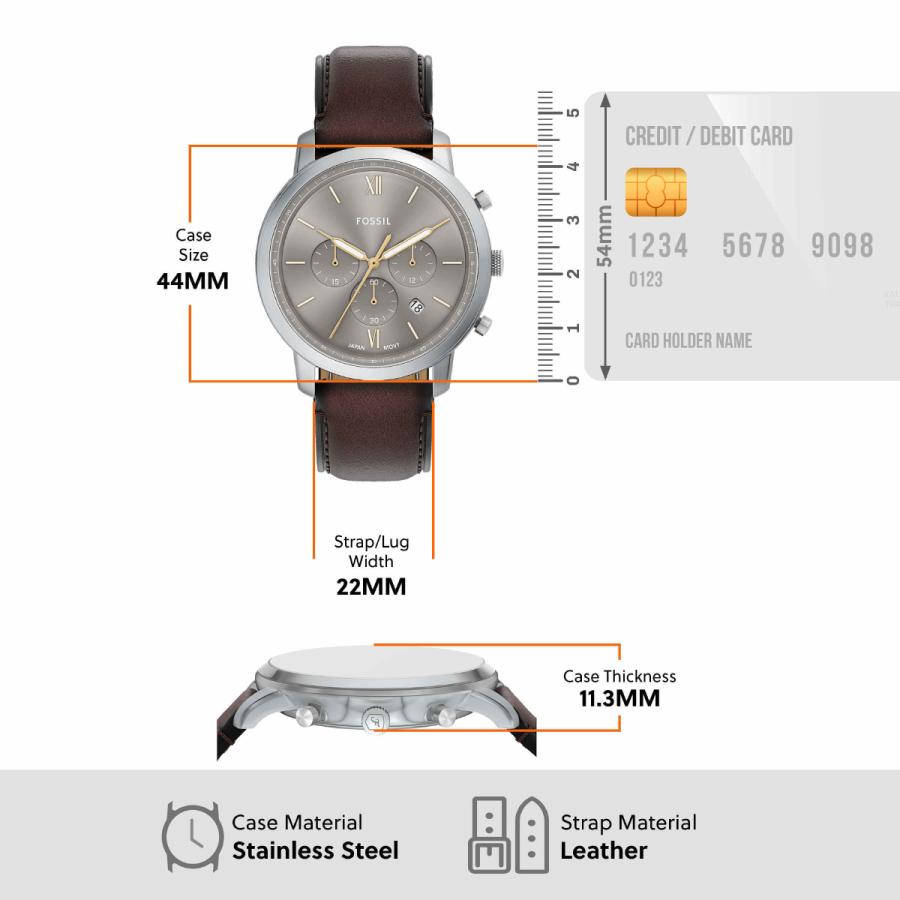 NEUTRA （ノベルティー付き）フォッシル FOSSIL 腕時計 メンズ クロノ 