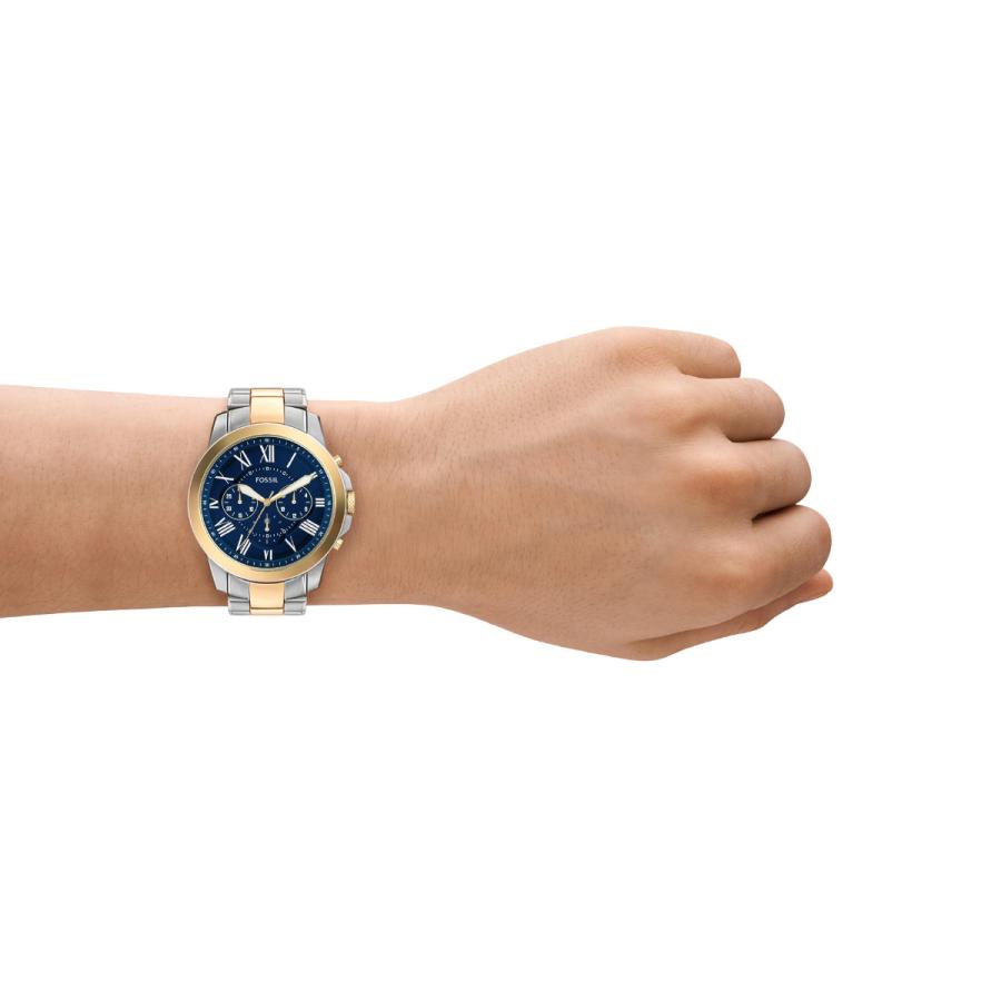 値下げFOSSIL 腕時計 GRANT クロノグラフ ステンレススチールウォッチ GRANT クロノグラフ ステンレススチールウォッチ - FS4736 - Fossil