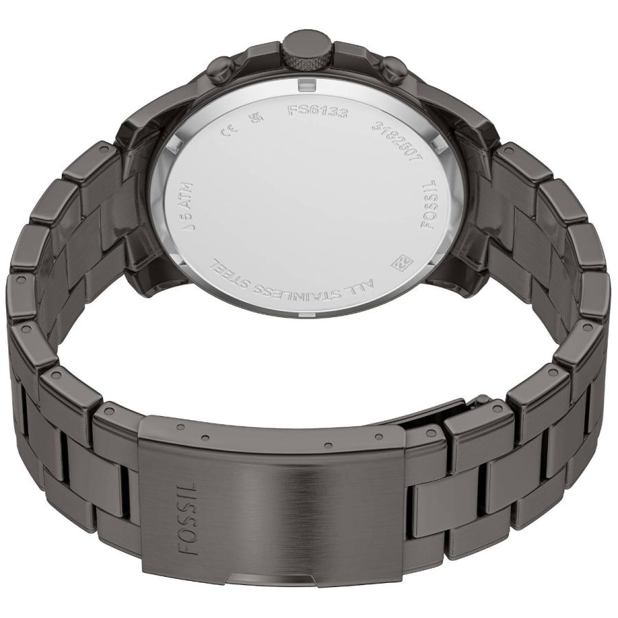 【極美品】FOSSIL フォッシル 腕時計 グラント クロノグラフ 黒 FOSSIL（フォッシル） （ノベルティー付き）フォッシル 腕時計 メンズ