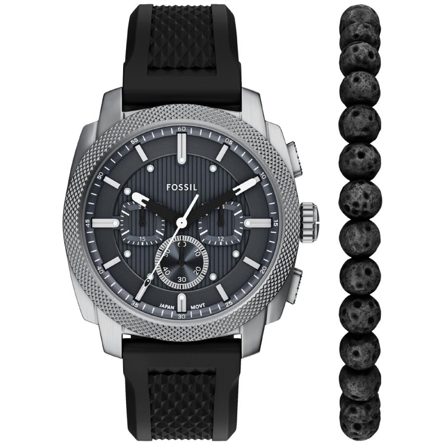 【美品】FOSSIL フォッシル メンズ腕時計 クロノグラフ ガンメタ×ネイビー FOSSIL（フォッシル） （ノベルティー付き）フォッシル 腕時計 メンズ