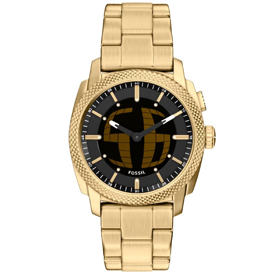 FOSSIL 自動巻き腕時計 ゴールド/ブラック/ブルー FOSSIL（フォッシル） （ノベルティー付き）フォッシル 腕時計
