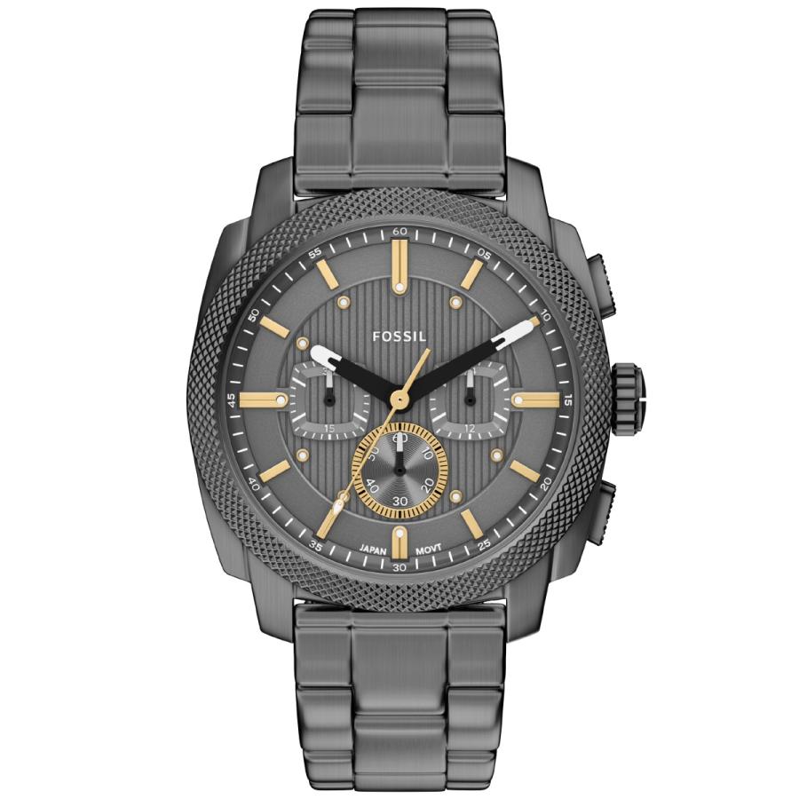 【美品】FOSSIL フォッシル メンズ腕時計 クロノグラフ ガンメタ×ネイビー FOSSIL（フォッシル） （ノベルティー付き）フォッシル 腕時計 メンズ