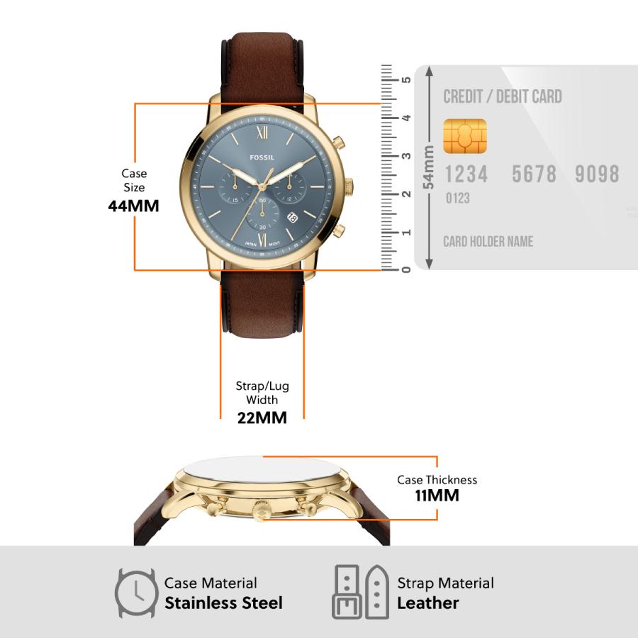 NEUTRA （ノベルティー付き）フォッシル FOSSIL 腕時計 メンズ クロノ