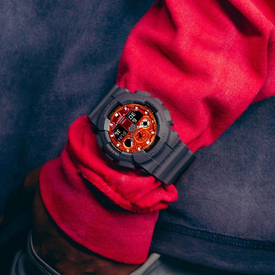 G-SHOCK Gショック アナデジ 腕時計 メンズ GA-100FL-8AJF Flame