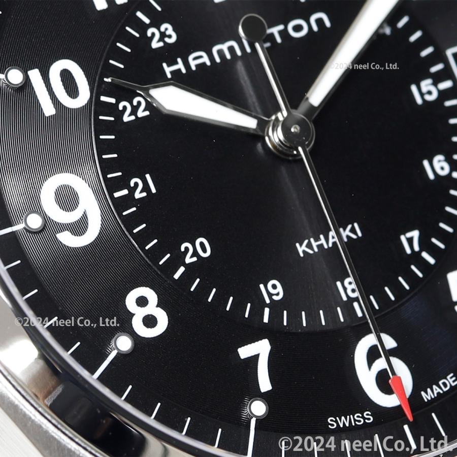 新品ベルト✨　ハミルトン　カーキ　腕時計　レディース　デイト　ブラック　クォーツ Hamilton - 新品ベルト✨ ハミルトン カーキ 腕時計 レディース デイト