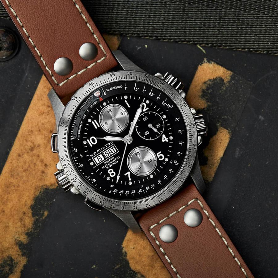 Hamilton Khaki ハミルトンカーキ H77616533 メンズ腕時計 カーキ アビエーション X-Wind Auto Chrono - ダイヤルカラー